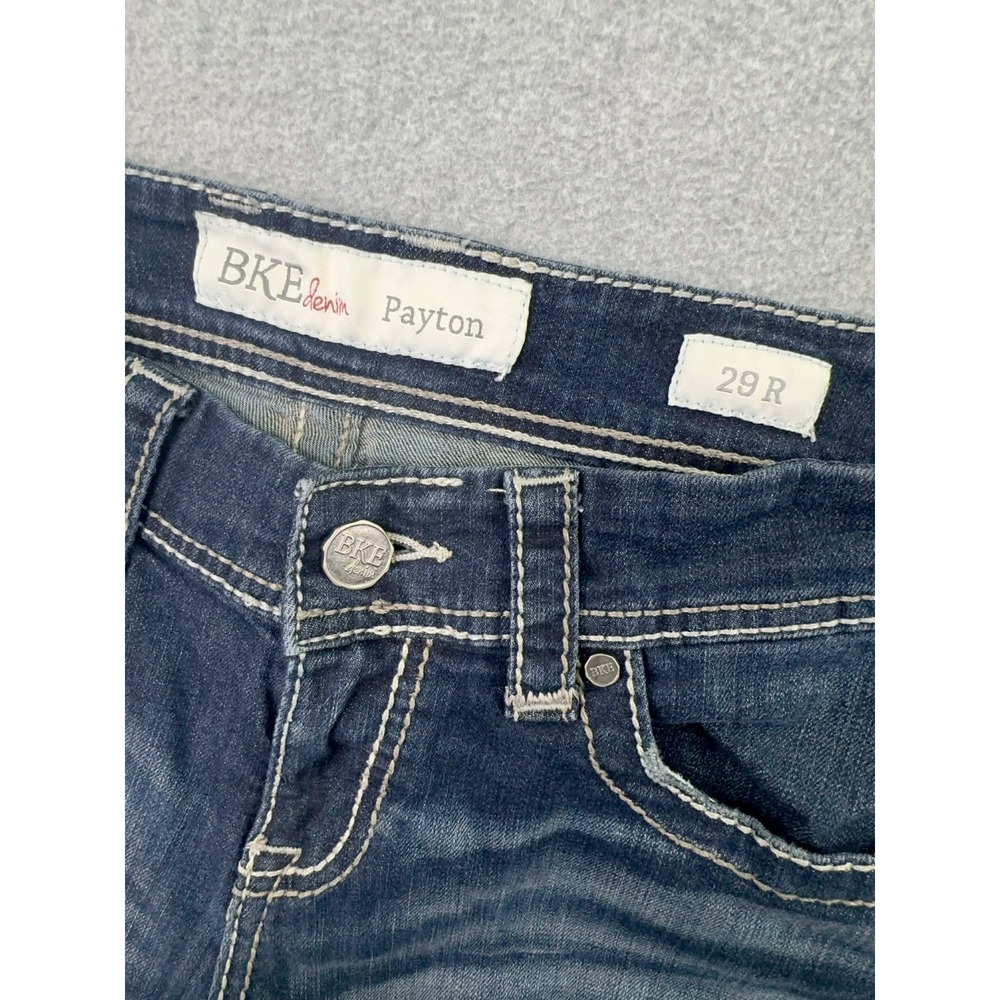 Buckle BKE PAYTON Universal Fit Midrise Bootcut Dark Denim Jeans Women's 29R‎